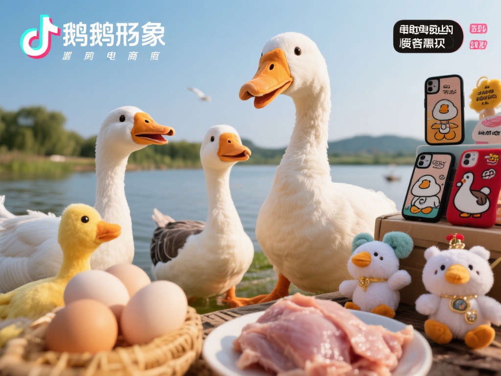 抖音鹅鹅现象的爆红还给电商带来了新的机遇